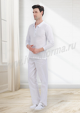 Рубашка-поло медицинская мужская арт. ТР-14-55-ПИК