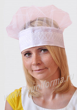 Берет женский с шитьем арт. ГУ-12-15-СЕТ