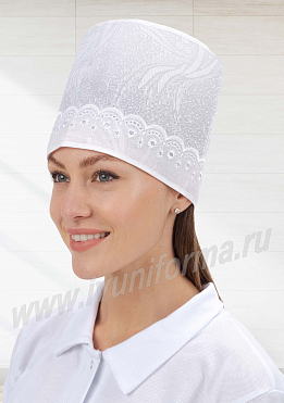 Кокошник женский c шитьем арт. ГУ-12-12-ТЛ