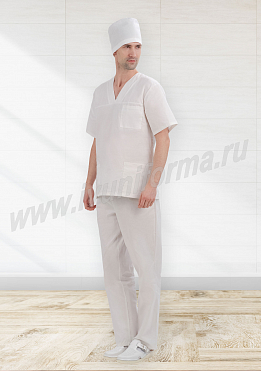 Костюм медицинский мужской бязь ГОСТ арт. ПВ-02-21-БЗ