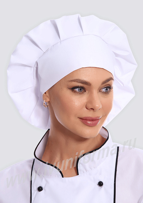 Колпак повара на резинке женский арт. ГУ-12-44-ТС